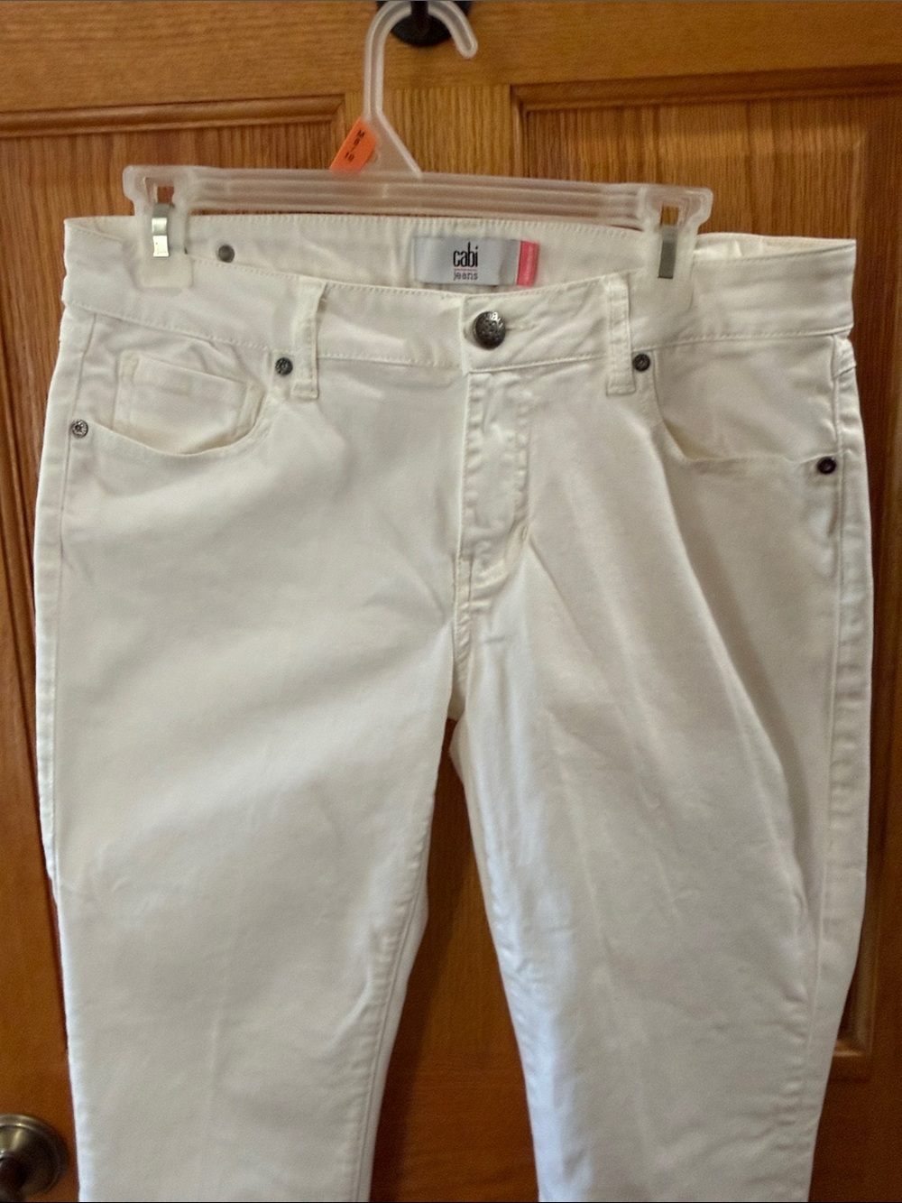 CAbi White Slim Jeans
